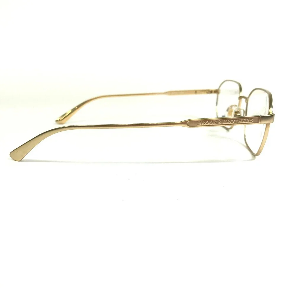 Brooks Brothers Eyeglasses Frames BB1053 1001 Gold Square Full Rim 55-17-145